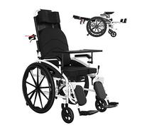 BINOXY Lightweight Foldable Electric Wheelchair, Powered Motorized Wheelchair For Indoor Outdoor Home Travel,All Terrain Transport Travel Mobility Aid