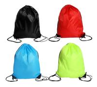 BinPhorm Drawstring Bags,4 PCS Drawstring Gym Bag Large Sports Drawstring Backpack Sack Cinch Bag for Travel Shopping Swimming Yoga Beach