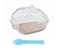 BinPhorm Hamster Sand Bath Container,Transparent Hamster Bathroom with Shovel Small Pet Bathtub Sauna Toilet Washroom Box Hamster Cage for Hedgehog Guinea Pig