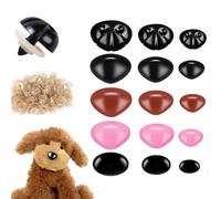 BinPhorm Safety Noses for Crochet Toys,150 PCS Plastic Matte Animal Noses for Amigurumi Stuffed Animals & DIY Doll Making Assorted Pink & Brown Sizes (9mm-20mm) Secure Washer Fit Child-Safe