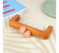 BINQER 1Piece 20CM Resin Big Ball Kiss Clasp Solid Wood Material Wooden Purse Frame Screws Inside Wood Bag Handle Frame Purse