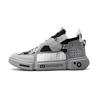 BINQER Men's Fashionable Multi Colored Athletic Sneakers for Basketball Running Casual Wear(Grey,10 UK)