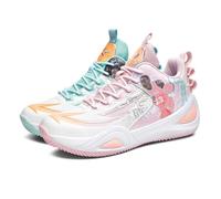 BINQER Men's Thick-Soled, Lightweight, Non-Slip, Shock-Absorbing Lace-Up Basketball Shoes, Mid-Cut Mesh, Breathable Casual Sports(Two-Color,7.5 UK)