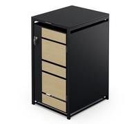 BinSafe bin box 1 bin up to 240 L weatherproof lockable can be opened from the front and top galvanised steel