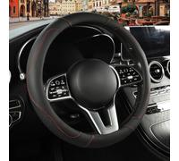 BINSHEO Automative Car Steering Wheel Cover 15 inch Comfort Durability Safety Anti-Slip,Black