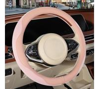 Binsheo Nappa Leather Pink Steering Wheel Cover Women Large 16 inch