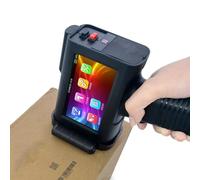 BINSKJ Portable Inkjet Coder, Handheld Inkjet Printer, Intelligent Inkjet Printer, 4.3Inch LED Screen, Printing Height 2.5-12.7mm, Suitable for Code Date Label Industry Design House Usage