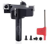 BINSTAK CNC Spoilboard Surfacing Router Bit, 1/2 Shank 2-1/2 Cutting Diameter, Carbide Insert Slab Flattening Router Bit Planing Bit Wood Planer Bit Woodworking Tools by