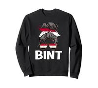 Bint Egypt Flag Girl Messy Hair Bun Arab Cultural Slang Sweatshirt
