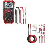 BINTA Digital Multimeter 4000 Counts with AC/DC Voltage, 27PCS Multimeter Test Leads Kit with Replaceable Gold-Plated Test Probes for Home DIY Automotive Industrial Electrical Testing
