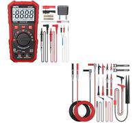BINTA Digital Multimeter 6000 Counts with AC/DC Voltage, 11PCS Silicone Multimeter Test Leads Set for Automotive Home Industrial Electronic Testing