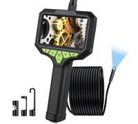 BINTA Endoscope Inspection Camera with Lights, IP67 Waterproof Borescope Camera with 4.3” 1080P HD LCD, 6 Adjustable LED Lights, Photo & Video Capture, 16ft Semi-Rigid Snake Cable for Auto & Plumbing