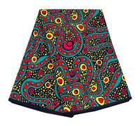 BintaRealWax African Fabric 100% Cotton Fabric African Ankara Print Fabric 6 Yards One Piece 1527
