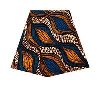 BintaRealwax African Fabric 6 Yards 100% Polyester Ankara Fabric for Party Dress 6233
