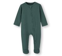BINUDUCKLING Baby Boys Girls Two-Way Zip Sleepsuit, Baby Footed Pajamas with Mitten Cuffs - Cotton Baby Onesies Long Sleeve Zip Up Baby Grows 6-9 Months, Dark Green