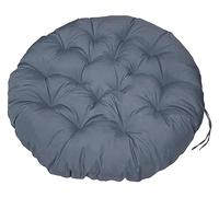 BINWAN Cushion 40-180cm Papasan Round Chair Cushion, Waterproof Overstuffed Removable,Hanging Swing Pad For Garden Terrace (Color : Dark Gray, Size : 170x170cm)