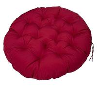 BINWAN Cushion 40-180cm Papasan Round Chair Cushion, Waterproof Overstuffed Removable,Hanging Swing Pad For Garden Terrace (Color : Wine Red, Size : 140x140cm)