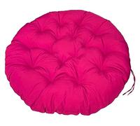BINWAN Cushion 40-180cm Papasan Round Chair Cushion, Waterproof Overstuffed Removable,Hanging Swing Pad For Garden Terrace (Color : Rose Red, Size : 160x160cm)