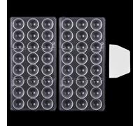 Binwat Chocolate Candy Mold PC Polycarbonate Chocolate Making Mould (Semicircle, 2pcs)