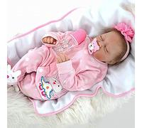 Binxing Yts Reborn Dolls 22 Inch 55cm Silicone Vinyl Newborn Soft Doll Toddlers Toys Reborn Baby Dolls Girls Eyes Closed Toddler Lifelike Real Soft Touch Handmade