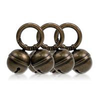 Binxus 3 Pcs Dog Bells for Pet Tracking, Loud Pet Bell for Collar, Bells for Dog Training to Go Outside, Copper Bell with Quick Clips, 0.82 inches/2 cm, Metal, No Gemstone