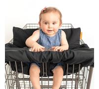 BINXY BABY 2-in-1 Cushy Cart Cover and High Chair Cover | Universal Fit | Includes Storage Pouch (Black)