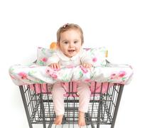 BINXY BABY 2-in-1 Cushy Cart Cover and High Chair Cover | Universal Fit | Includes Storage Pouch (Full Bloom)