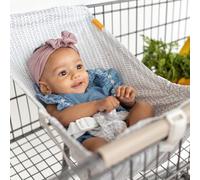 Binxy Baby Shopping Cart Hammock - Infant Seat for Grocery Carts - Fits All Car Seat Models - Compatible with Wide 4-Seater Wagons (20”+ Only) - Holds Up to 50 lbs - Little Arrow