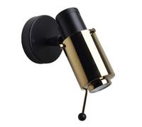 Biny 243 Wall Lamp Black & Gold w. LED