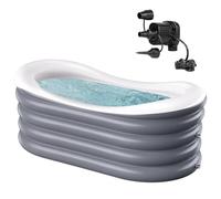 BINYUAN Inflatable Bathtub for Adults - Portable Collapsible Spa Tub with Electric Pump, Hot & Ice Bath Design, Foldable for 1-2 People, Durable PVC - Easy Inflate/Quick Drain