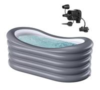 BINYUAN Inflatable Bathtub for Adults - Portable Collapsible Spa Tub with Electric Pump, Hot & Ice Bath Design, Foldable for 1-2 People, Durable PVC - Easy Inflate