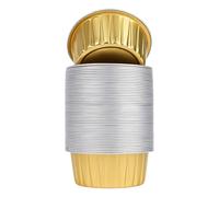 BinZhiYuan 50PC Aluminum foil tin foil Bowl mini Golden Round Pudding Cup 140ml Household Baking Cake Mold Golden