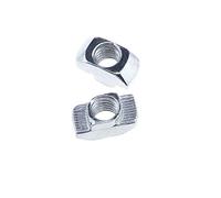 BINZZO Sliding T Slot Nuts 4040 Series M8 24 Pack T Nuts Carbon Steel Nickel Plated Half Round Roll in Sliding 8mm Slot Aluminum Profile Accessories for T Slot Aluminum Profile 40 x 40 Series