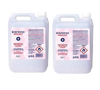 Bio 2x 5 Litre Hand Sanitiser Gel, 74% Alcohol EN14476 Certified, Biofresh Protect Intensive Cleansing Gel, 5L Refill - UK Stock