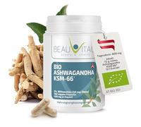 Bio-Ashwagandha KSM-66 [800mg Daily Dose] 180 Ashwagandha Capsules High Dose 12:1 Premium Extract 5% Withanolide Content, Laboratory Tested Vegan, Anti Stress & Lower Cortisol with BEAUVITAL