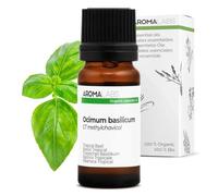 BIO - Basil Essential Oil - 10mL - 100% Pure, Natural, Chemotyped and AB Certified - AROMA LABS (French Brand)