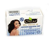 Bio Chear+ Skin Brightening AHA Exfoliating Soap 150g - with natural bio vegetal activator, Lactic Acid, for dark spots, marks, toning, pigmentation, melanin