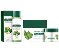 Bio Chlorophyll Anti-Acne Gel (50g) & Bio Cucumber Pore Tightening Toner (120ml) | Oil-Free Gel + Alcohol-Free Toner Combo | for Oily & Acne-Prone Skin | 100% Botanical Extracts