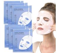 Bio Collagen Face Mask 12Pcs, Collagen Face Masks, Collagen Overnight Face Mask, Masks For Deep Repairing And Moisturizing Anti Wrinkles, Elasticity Improvement, Reduce Fine Lines & Wrinkles