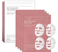 Bio Collagen Face Mask (4pcs), Hydrogel Overnight Face Mask for Hydration & Soothing, Hydrogel Collagen Facial Mask, Face Facial Masks Skincare