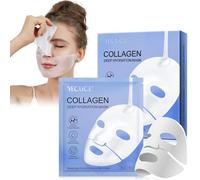 Bio Collagen Face Mask, 6pcs Collagen Sheet Mask, Collagen Night Wrapping Mask, Face Mask Hydrating, Reduce Fine Lines & Wrinkles, Pore Minimizing, Elasticity Improvement, Face Mask Collagen Mask