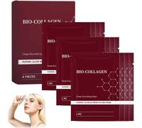 Bio Collagen Face Mask, Biological Collagen Peptide Overnight Treatment for Firming and Wrinkles, Deep Hydration & Glass Skin, Reduce Fine Lines & Wrinkles, Slow-Release Formula (12 Pieces)