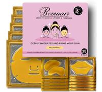 Bio Collagen Face Mask, Eye Mask & Lip Mask Skin Care Set (15 Pack) Korean Skincare | 5 x Face Masks | 5 x Eye Mask | 5 x Lip Mask | for Hydrating, Firming, Wrinkle Reduction, Glowy Skin & Anti Aging