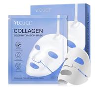 Bio Collagen Face Mask, Intense Hydration, Soothing & Hydrating Overnight Hydrogel Mask, Reduce Fine Lines & Wrinkles, Pore Minimizing, Elasticity Improvement, Anti Aging and Rejuvinating Sheets 6pcs
