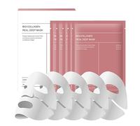 Bio collagen Face Mask, Real Deep Collagen Face Mask, Deep Hydration, Reduce Wrinkles, Face Skincare, Hydrating,Pore Minimizing, Hydrating Overnight Hydrogel Mask, 5PCS
