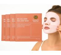 Bio Collagen Face Masks Pack of 4 Skin Care Treatment, Dunnett Health Natural Ingredients Revitalising Skin for a youthful look anti-aging anti-acne Properties Hydrating Face Mask for all Skin types