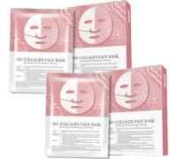 Bio Collagen Mask, Bio-Collagen Face Real Deep Mask for Firming & Hydrating, Korean Overnight Hydrogel Masks with Hyaluronic Acid, for Improve Skin Elasticity (10Pcs)