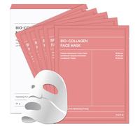 Bio Collagen Mask, Hydrogel Overnight Masks - Deep for Radiant Glass Skin Glow, Night Wrapping Face Mask, 5 Pcs