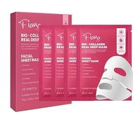 Bio-Collagen Real Deep Face Mask 4 Pcs, Korean Hydrogel Overnight Face Mask, Low Molecular Collagen, Probiotics & Galactomyces, Hydrating, Pore Minimising, Firming & Glass Skin, All Skin Types