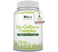 Bio-Cultures Complex - 180 High Strength Capsules - Lactobacillus Acidophilus, Rhamnosus & Bifidobacterium - 6 Month Supply - Gentle Vegetarian Multi-Strain Formula for Men & Women - Nu U Nutrition